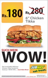 Subway 6" Chicken Tikka