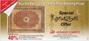 Afghan Carpet Special Ramadan Offer