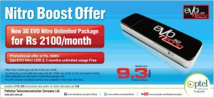 PTCL 3G EVO Nitro Boost Offer