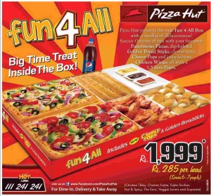 Pizza Hut Fun 4 All Big Time Treat @ Rs. 1,999