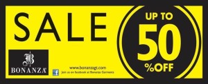 Bonanza Garments Sale 2013 up to 50% Off