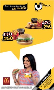 Ufone Uth Pack Discount Offer at McDonald's