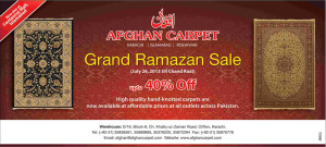 Afghan Carpet Ramadan Sale 2013 