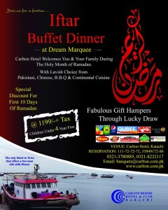 Carlton Hotel Karachi Iftar Buffet Deal 2013