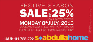 S.Abdulla Home Sale 2013 Pakistan