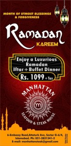 Manhattan Seafood & Steak House Islamabad Iftar Deal 2013 Buffet