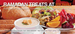 Gun Smoke Restaurant Iftar Deal 2013 in Karachi & Lahore