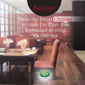 Red Lotus Lahore Iftar Deal 2013 Buffet Dinner Hospitality Inn