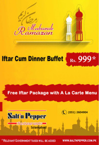 Salt n Pepper Islamabad Iftar Deal 2013 Buffet Dinner