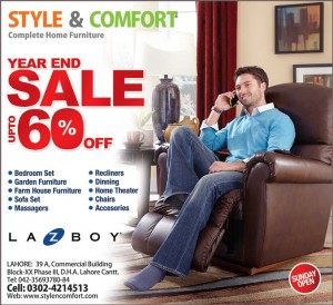 Style & Comfort Furniture Lahore Sale December 2013