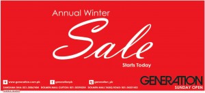 Generation Clothing Karachi Annual Winter Sale 2014 Pakistan