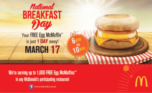 McDonald's Free McMuffin Offer 2014-March-17