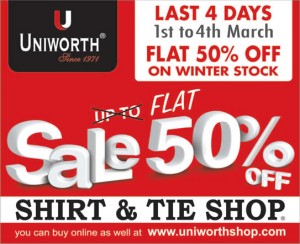 Uniworth Shirt & Tie Shop Sale 2014 March