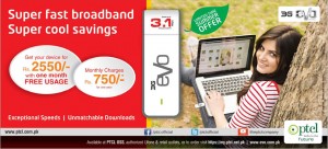 PTCL EVO 3G Summer Offer 2014 May Packages