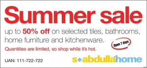 S. Abdulla Home Sale 2014 June Summer