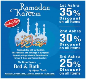 Bed and Bath Sale 2014 Ramadan by Afroze Textile