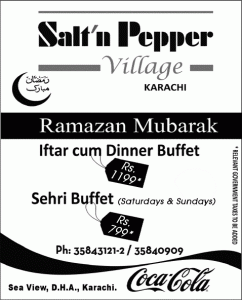 Salt n Pepper Village Restaurant Karachi Ramadan Deals 2014 Iftar  Sehri Buffet