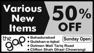 The GAP Store Karachi Sale 2014