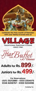 Village Restaurant Karachi Iftar Deal 2014 Buffet Dinner