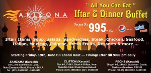 Arizona Grill Karachi Iftar Deal 2015