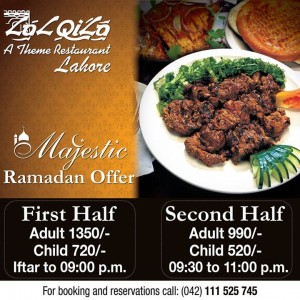 Lal Qila Lahore Iftar Buffet Dinner Deal 2015