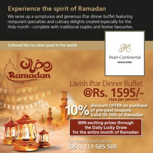 Pearl Continental Hotel Rawalpindi Iftar Buffet 2015