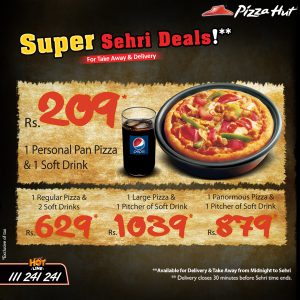 Pizza Hut Sehri Deals 2015