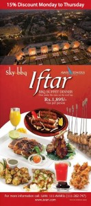 Sky BBQ Avari Karachi Iftar Deal 2015