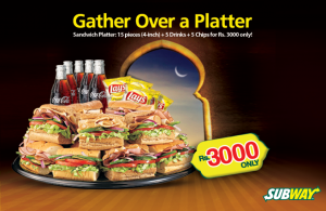 Subway Platter Ramadan Deal 2015 for Iftar