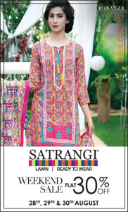 Bonanza Satrangi Sale August 2015