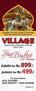 Village Restaurant Karachi Iftar Deal 2016 Buffet Dinner